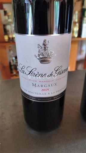 Bordéus Margaux La Sirène De Giscours 2015