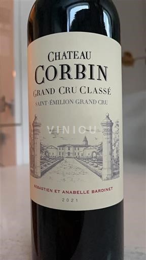 Bordeaux Saint-Émilion Grand Cru Grand Cru Classé Château Corbin 2021