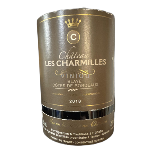 Bordéus Blaye-Côtes-de-Bordéus Château Les Charmilles 2018