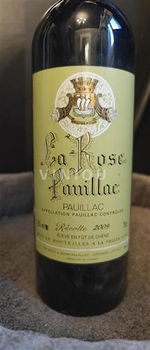 Bordeaux Pauillac La Rose Pauillac 2009