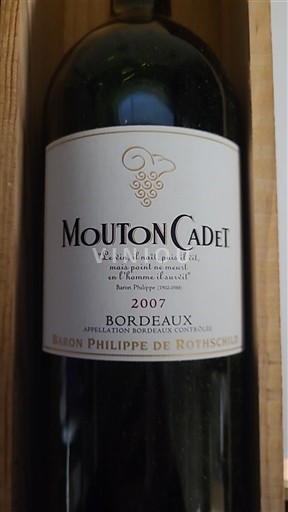 Bordeaux Baron Philippe De Rothschild Mouton Cadet 2007