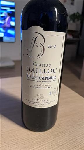 Bordeaux Bordeaux supérieur Château Gaillou 2018