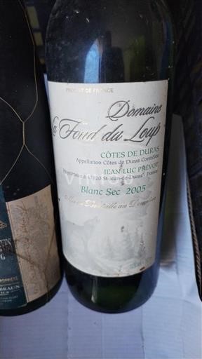 Southwest Côtes de Duras Domaine La Fond Du Loup Blanc Sec 2005