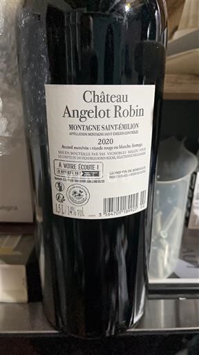 Bordeaux Montagne-Saint-Émilion Château Angelot Robin 2020