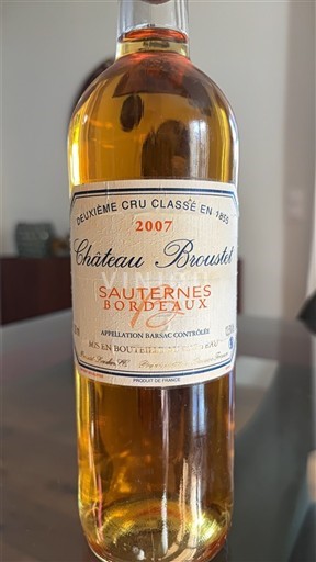 Bordeaux Barsac Château Broustet 2007