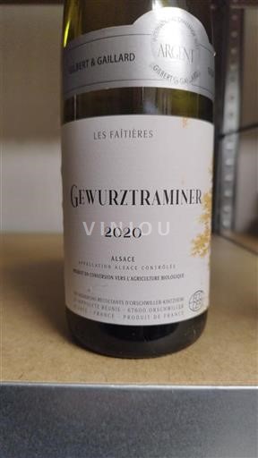 Elzas Gewurztraminer Les Faîtières 2020