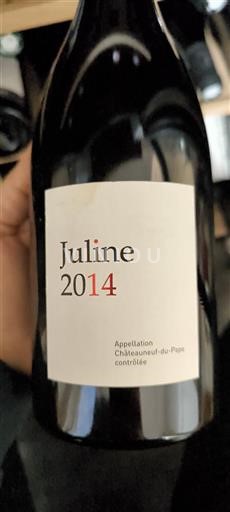Vin Rouge sec Juline 2014 France Vallée du Rhône Châteauneuf-du-pape AOC