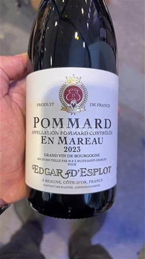 Burgundi Pommard Grand Cru Edgar Esplot En Mareau 2023