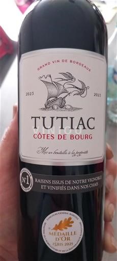 Bordeaux Côtes-de-bourg Tutiac 2023