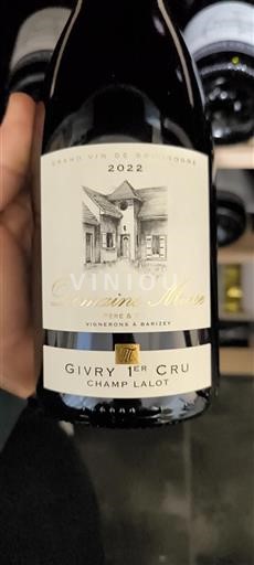 Bourgondië Givry Premier Cru Domaine Masse Champ Lalot 2022