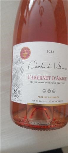 Loire Valley Cabernet d'Anjou Charles De Villeneuve 2023