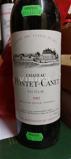 Burdeos Pauillac Grand Cru Château Pontetcanet 1982