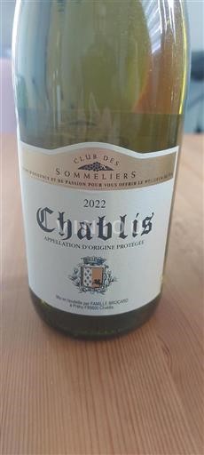 Burgundy Chablis Famille Brocard Club des Sommeliers 2022