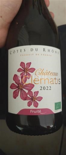 Thung lũng Rhône Côtes-du-rhône Château Clématis Fruité 2022