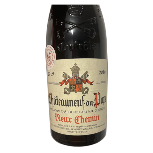 Vin Rouge sec Vieux Chemin Château Fargueirol 2019 France Vallée du Rhône Châteauneuf-du-pape AOC