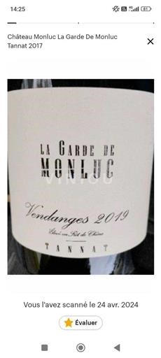 Southwest Madiran Château Monluc La Garde de Monluc 2019