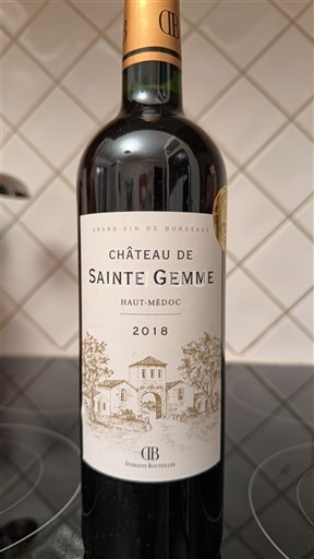 Bordeaux Haut-Médoc Château de Sainte Gemme 2018