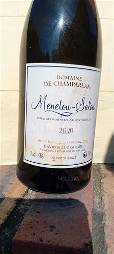 Thung lũng sông Loire Menetou-salon Domaine Champarlan 2020