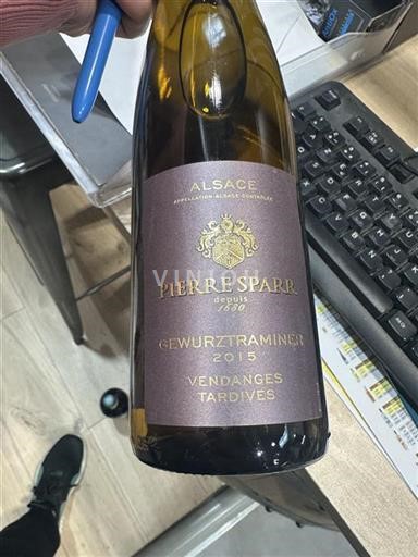 Alsace Pierre Sparr Vendanges Tardives 2015