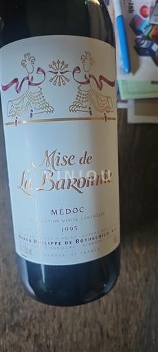 Burdeos Médoc Baron Philippe De Rothschild Mise de La Baronnie 1995