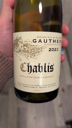 Burgundi Chablis Domaine Alain Gautheron 2023