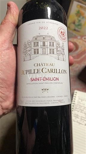 Bordéus Saint-Émilion Château Jupille Carillon 2022
