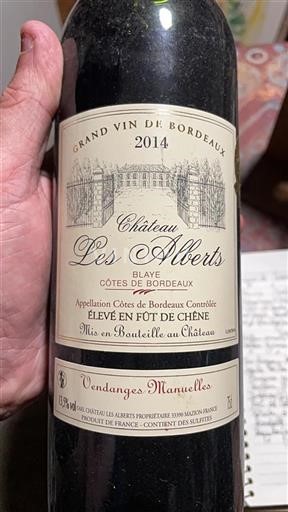 Burdeos Blaye-Côtes de Burdeos Château Les Alberts 2014