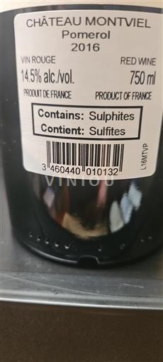 Bordeaux Pomerol Château Montviel 2016