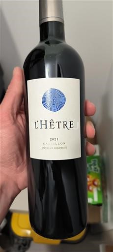 Bordeaux Castillon-côtes-de-bordeaux L'hêtre 2021