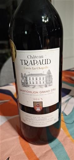 Burdeos Saint-Émilion Gran Cru Grand Cru Château Trapaud La Chapelle 2013