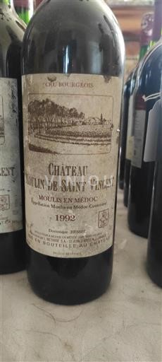 Burdeos Moulis-en-Médoc Cru Bourgeois Château Moulin De Saint Vincent 1992