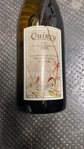 Loire Valley Quincy Domaine Tremblay Clos des Rimonets 2005