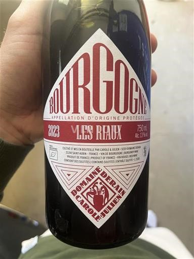 Burgundija Domaine Derain Les Riaux 2023