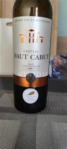 Bordéus Blaye-Côtes-de-Bordéus Château Haut Cabut 2013
