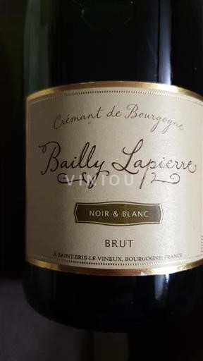 Bourgogne Crémant de Bourgogne Bailly Lapierre Noir & Blanc Ikke årgangsbestemt
