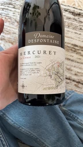 Burgundi Mercurey Domaine Desfontaine La Creuse 2021