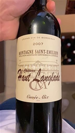 Bordeaux Montagne-saint-émilion Château Hautlanglade Alix 2007