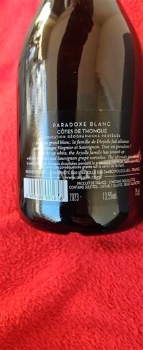 Languedoc und Roussillon Côtes de Thongue Domaine L'arjolle Paradoxe Blanc 2023