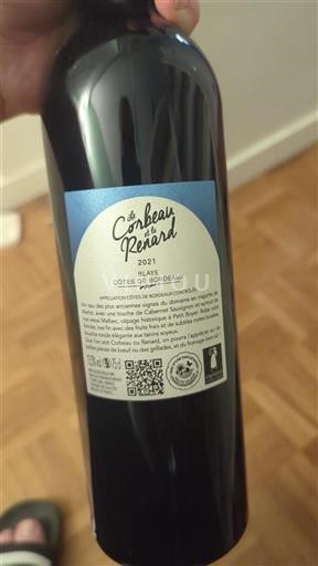 Burdeos Blaye-Côtes de Burdeos Le Corbeau Et Le Renard 2021