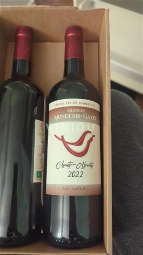 Bordeaux Côtes-de-bourg Château Mondésirgazin Chante-Alouette 2022