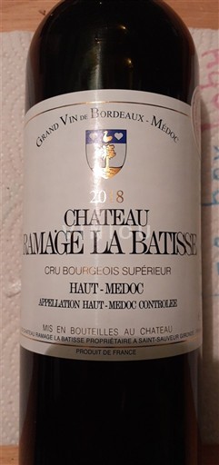 Bordeaux Haut-Médoc Château Ramage La Batisse 2018