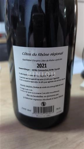 Valle del Ródano Côtes del Ródano Domaine Delorme 2021