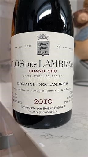 Burgundy Clos-des-Lambrays Grand Cru Domaine Des Lambrays 2010