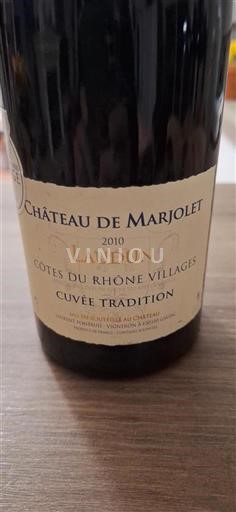 Rhône Valley Unspecified Château Marjolet Tradition 2010
