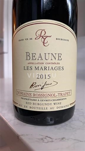 Burgund Beaune Domaine Rossignoltrapet Les Mariages 2015