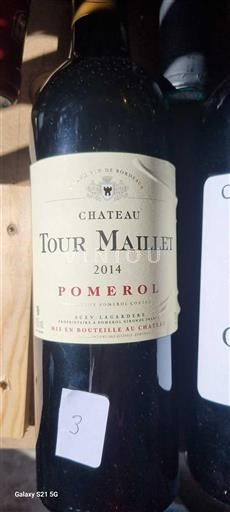 Vin Rouge sec Château Tour Maillet 2014 France Bordeaux Pomerol AOC