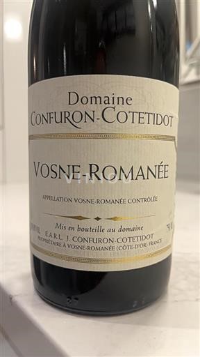 Bourgogne Vosne-romanée Grand Cru Domaine Confuroncotetidot 2015