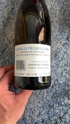 Borgoña Chablis Premier Cru Premier Cru Domaine Simonnetfebvre Mont%c3%a9e de Tonnerre 2017