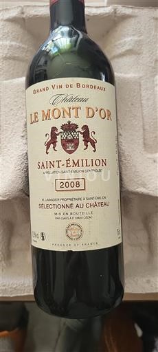 Bordeaux Saint-Émilion Château Le Mont Or 2008