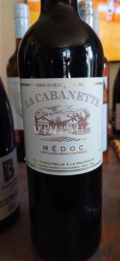 Vin Rouge sec La Cabanette Non millésimé France Bordeaux Médoc AOC